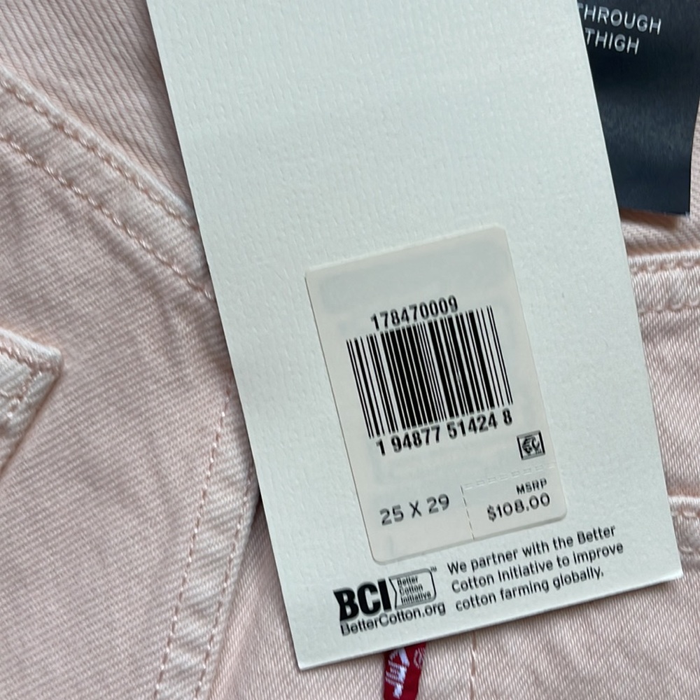Levi's High Rise Loose Taper Jeans Light peach Denim Brand new - Picture 6 of 11